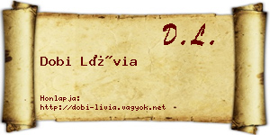 Dobi Lívia névjegykártya